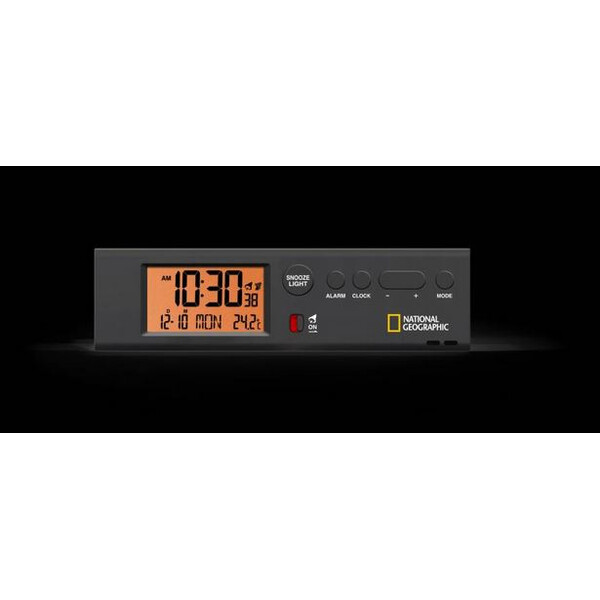 Horloge National Geographic Réveil universel sans fil avec thermomètre et lampe de poche