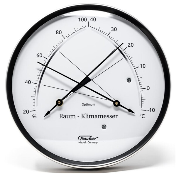 Station météo Fischer room climate meter stainless steel synthethic