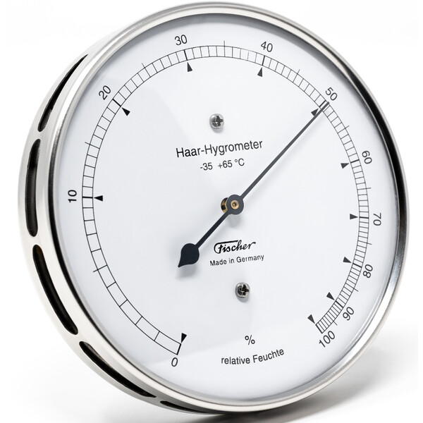 Station météo Fischer Hair-Hygrometer Stainless Steel