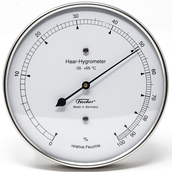 Station météo Fischer Hair-Hygrometer Stainless Steel