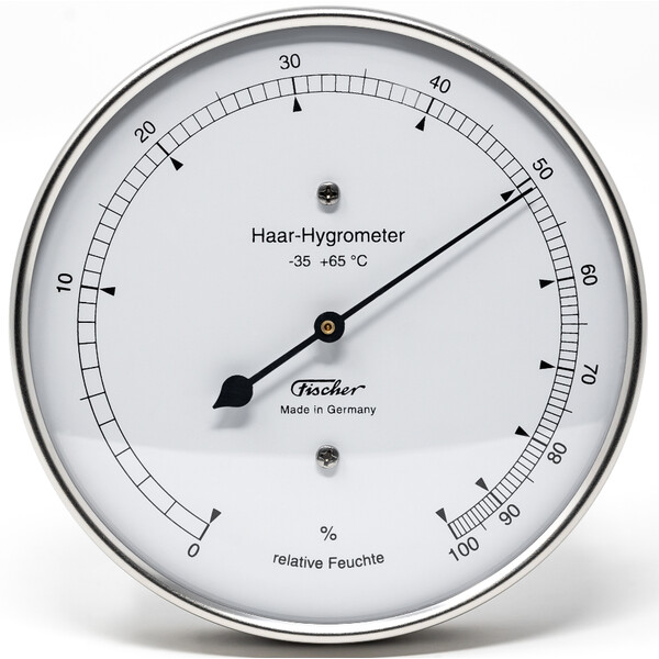 Station météo Fischer Hygromètre à cheveux Acier inoxydable