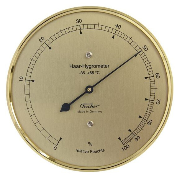 Station météo Fischer Hygromètre à cheveux Laiton