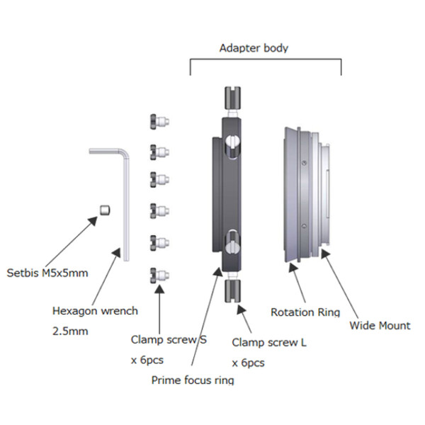 Adaptateur appareil-photo Vixen Adapter 60DX für Nikon