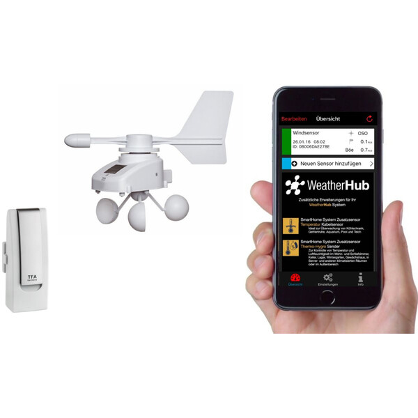 Station météo TFA WeatherHub Starter-Set with wireless wind meter