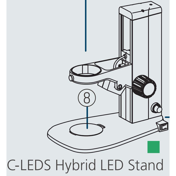 Statif à bras fixe Nikon C-LEDS, LED de stand, lumière incidente et transmise