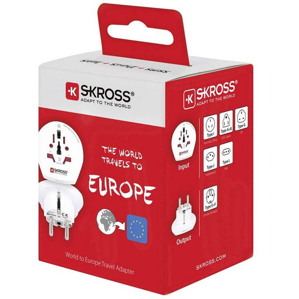 Alimentation électrique Skross Adaptateur de voyage World to Europe
