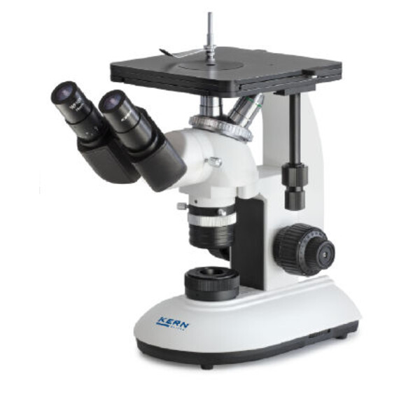 Microscope inversé Kern OLF 162,  invers, MET, bino, DIN planchrom,100x-400x, Auflicht, LED, 3W