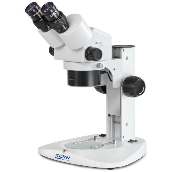 Kern Microscope Stereo-Zoom OZL 456, bino, lampes annulaires, 10x23, 0.21W LED, 0,75-5,0x
