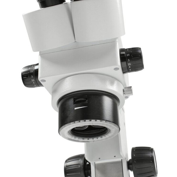 Kern Microscope Stereo-Zoom OZL 456, bino, lampes annulaires, 10x23, 0.21W LED, 0,75-5,0x