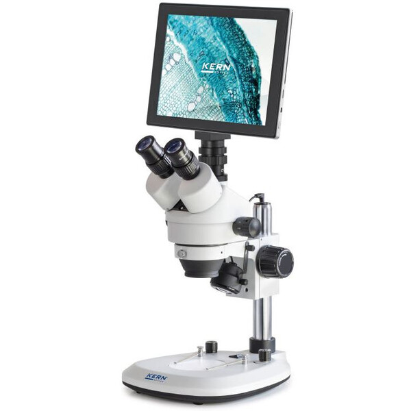 Microscope Kern OZL 464C241, Greenough, Colonne, 7-45x, 10x/20, Lumière transmise, 3W LED, Caméra 5MP, USB 2.0, HDMI, WiFi, Tablet