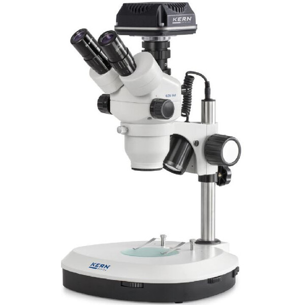 Microscope Kern OZM544C832, trino, 7-45x, HWF 10x23, Lumière transmise, LED 3W, Caméra, CMOS, 5MP, 1/2.5", USB 3.0