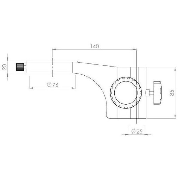 Microscope stéréo zoom Kern OZM 912, bino, 7x-45x, HSWF 10x23 mm, Trépied, Un bras (430 mm x 385 mm) avec plateau de table, Lampes annulaires LED 4,5 W