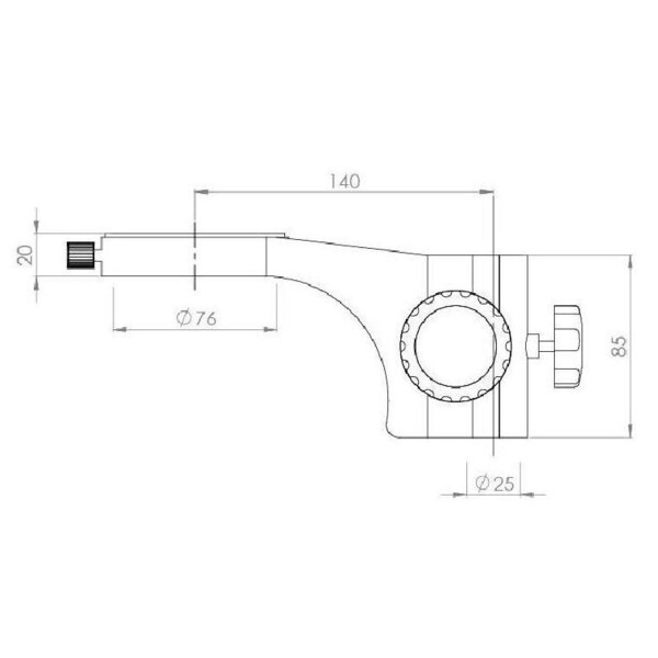 Microscope stéréo zoom Kern OZM 913, trino, 7x-45x, HSWF 10x23 mm, Trépied, Un bras (515 mm x 614 mm) avec plateau de table, Lampes annulaires LED 4,5 W