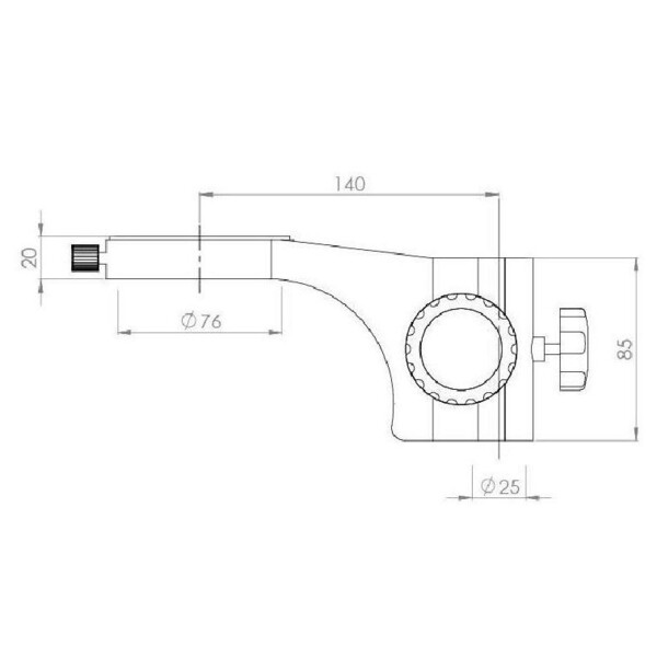 Microscope stéréo zoom Kern OZM 952, bino, 7-45x , HSWF 10x23 mm,  Trépied, Bras articulé, Pince de table, Lampes annulaires LED 4,5W