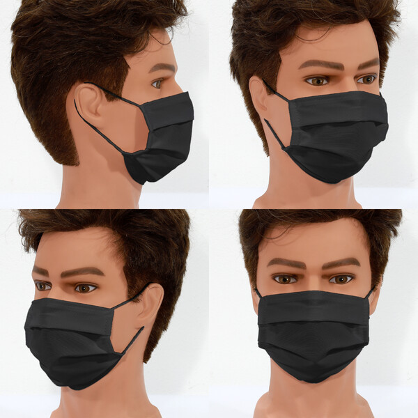 Masketo Masque en polyester, noir, pour enfants, 5 pièces