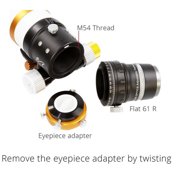 William Optics Adjustable Flattener Reducer Flat61R pour ZenithStar 61