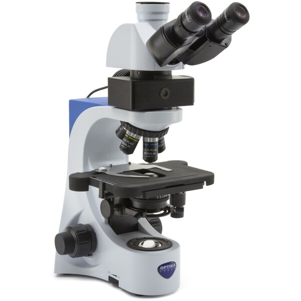 Microscope Optika Mikroskop B-383LD, trino, FL-LED, blue filter, N-PLAN, IOS, 40x-1000x