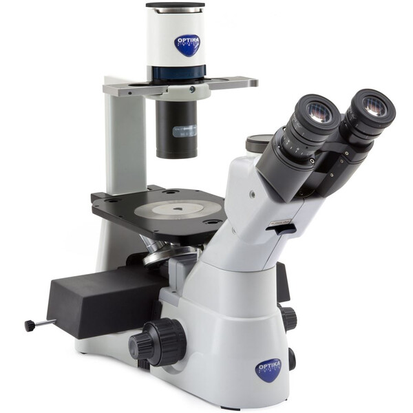 Microscope inversé Optika IM-3LD2, Plan IOS LWD PH, LED-FLUO, 400x, Trinoculaire, B&G Filterset