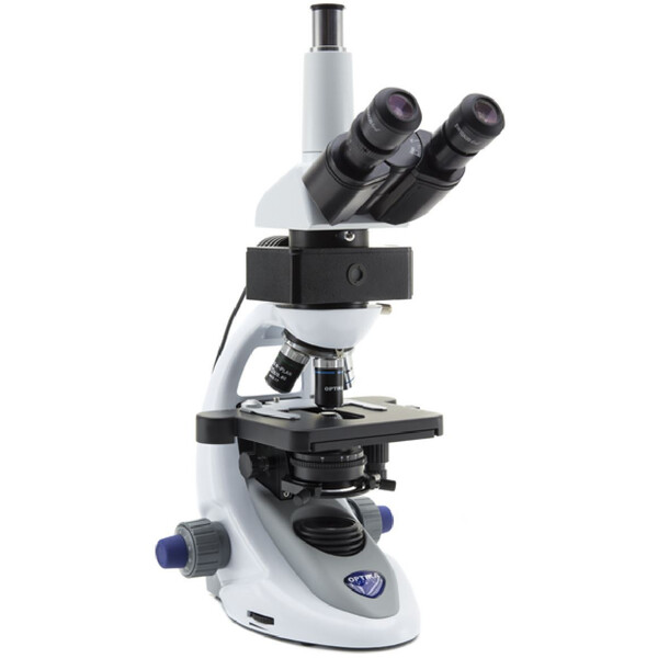 Microscope Optika B-293LD1, LED-FLUO, N-PLAN IOS, 1000x dry, blue filterset, trino