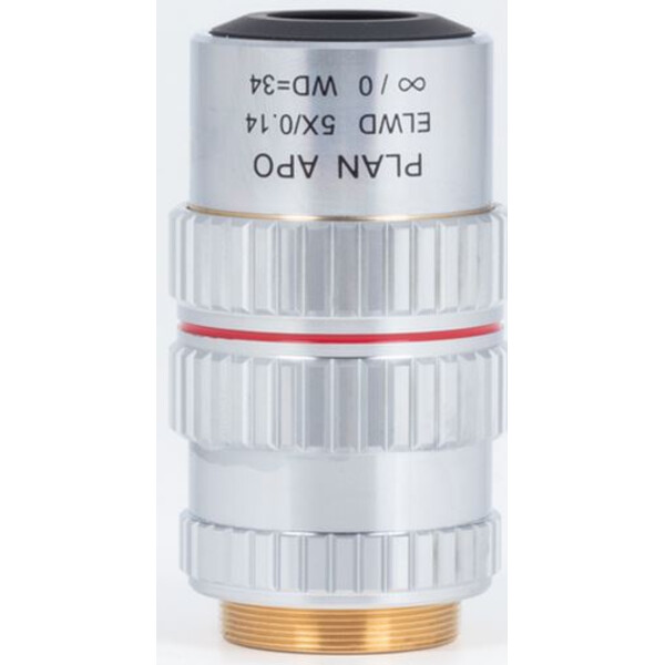 Motic Objectif plan apochromatique PA ELWD 5X/0,140 (diamètre de l'ouverture 34 mm) Adaptation de la focale