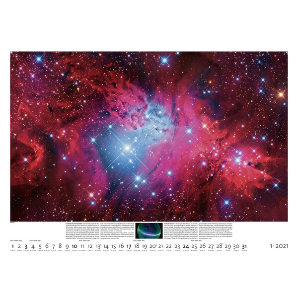 Calendrier Palazzi Verlag Sternzeit 2021