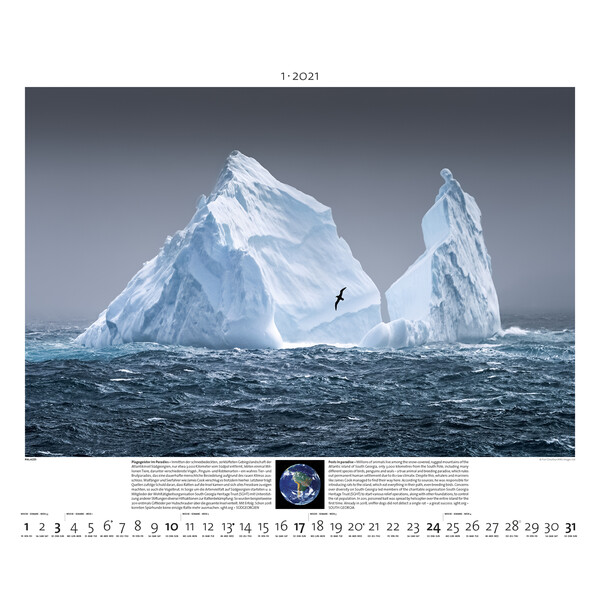 Calendrier Palazzi Verlag Planet Earth 2021