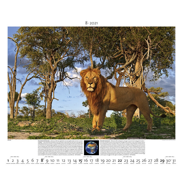 Calendrier Palazzi Verlag Planet Erde 2021