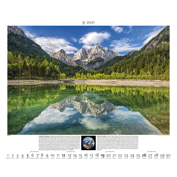 Calendrier Palazzi Verlag Planet Erde 2021