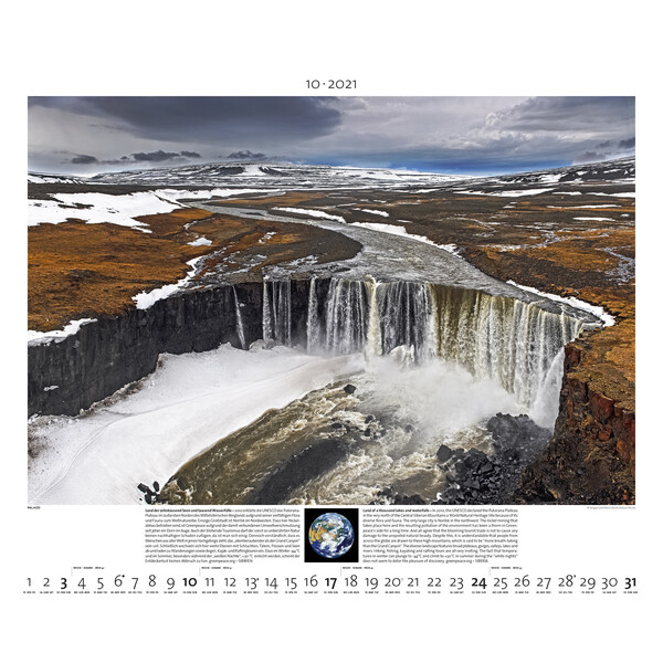 Calendrier Palazzi Verlag Planet Earth 2021