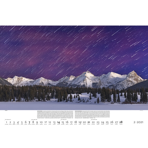 Calendrier Palazzi Verlag Les mondes de la nuit 2021