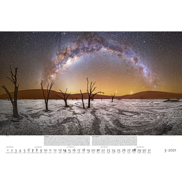 Calendrier Palazzi Verlag Les mondes de la nuit 2021