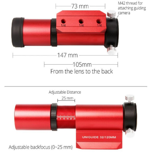 Guidescope William Optics UniGuide 32mm Red