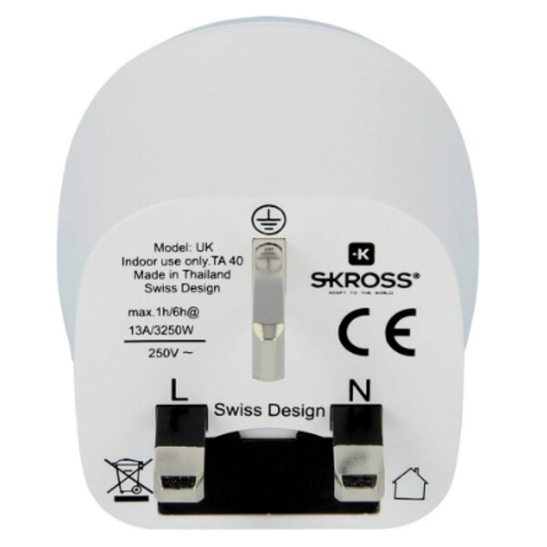 Alimentation électrique Skross Adaptateur de voyage Europe vers Royaume-Uni