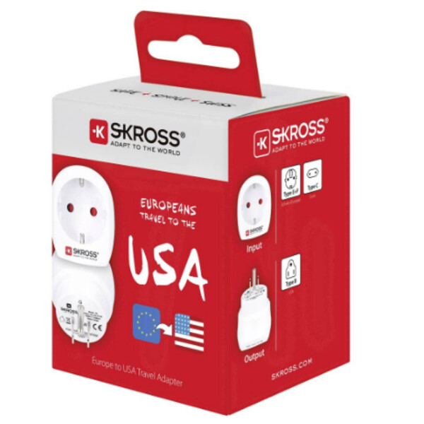 Alimentation électrique Skross Adaptateur de voyage Europe vers USA