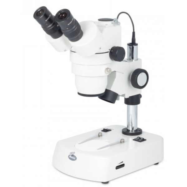 Microscope stéréo zoom Motic SMZ-143 N2LED, trino, LED, 10-40x, 4:1