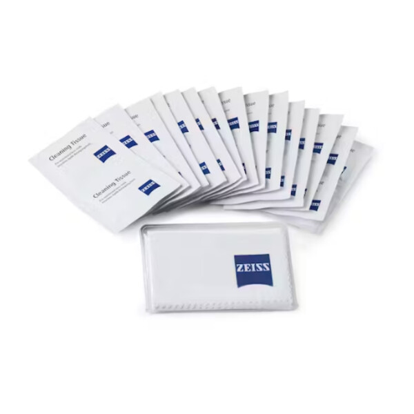 ZEISS 20 lingettes humides + chiffon en microfibres 18 x 18 cm