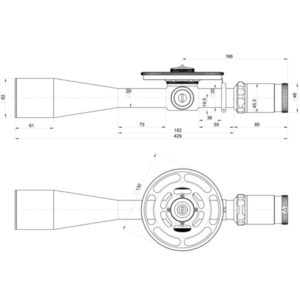Lunette de tir Kahles K1050i FT 10-50x56 silver, MHR, ccw, droite