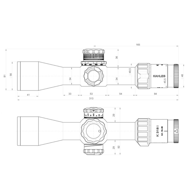 Lunette de tir Kahles K318i 3,5-18x50, MSR/Ki, cw, rechts