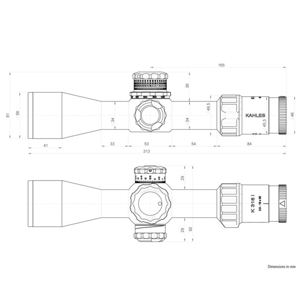 Lunette de tir Kahles K318i 3,5-18x50, MSR/Ki, ccw, droite