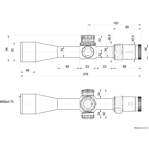 Lunette de tir Kahles K525i 5-25x56, MOAK, ccw, gauche