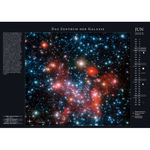 Calendrier Astronomie-Verlag Weltraum-Kalender 2022