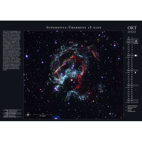 Calendrier Astronomie-Verlag Weltraum-Kalender 2022