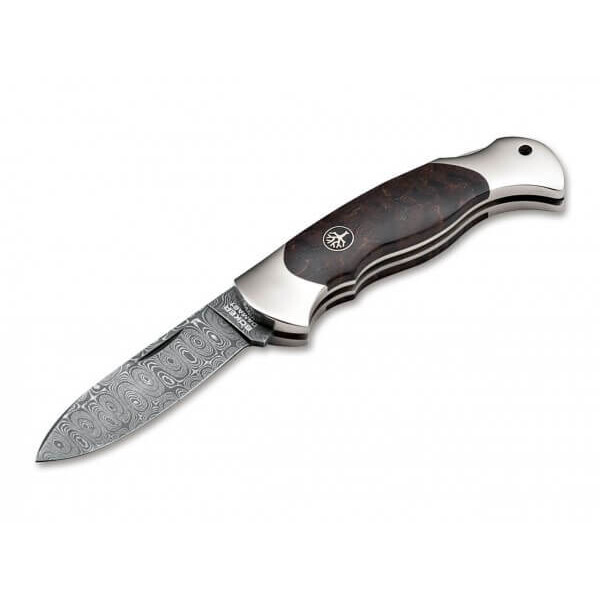 Couteaux Böker Scout Pointe de lance Bouleau madré Damas