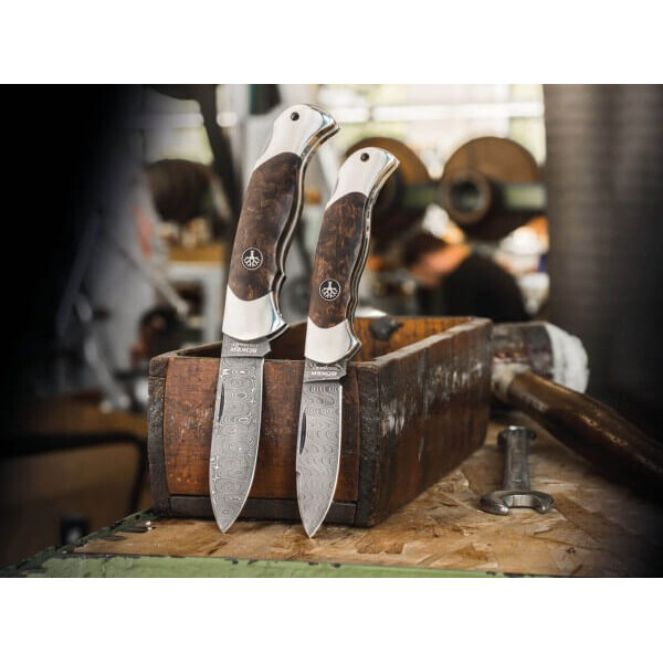 Couteaux Böker Scout Pointe de lance Bouleau madré Damas