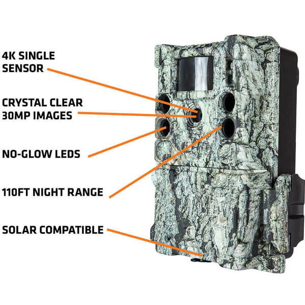 Appareil-photo spécial gibier Bushnell 30MP CORE 4KS Tree Bark Camo No Glow, boîte 5L