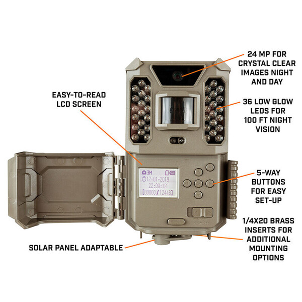 Appareil-photo spécial gibier Bushnell 24MP Prime core prime marron low glow
