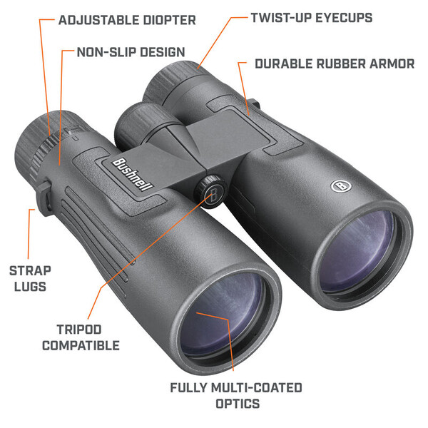 Jumelles Bushnell Legend 12x50 En toit, noir, FMC