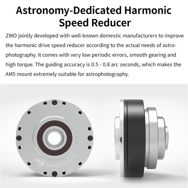 Monture ZWO AM5 harmonic drive equatorial mount + carbon tripod