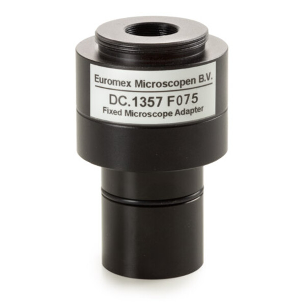 Adaptateur appareil-photo Euromex DC.1357, Objectif 0,75x, C-Mount, pour tube de Ø 23,2 mm, tige courte