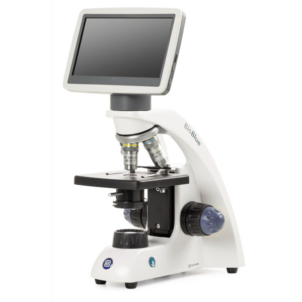 Microscope Euromex BioBlue, BB.4200-LCD, 7 inch LCD Bildschirm, SMP 4/10/S40x Objektiven, DIN, 40x - 400x, 10x/18, LED, 1W, einfacher Objekttisch